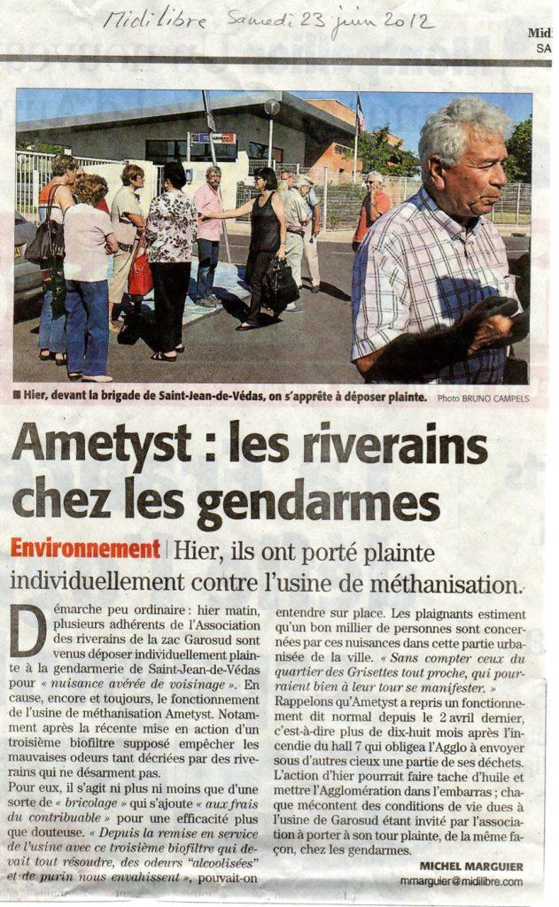 06-23-Midi Libre-ametyst porte plainte